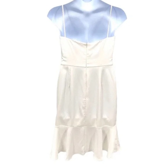 Hayley Paige Occasion NWT Ivory Spaghetti Strap Midi Dress Ruffle 52100 - Picture 5 of 5